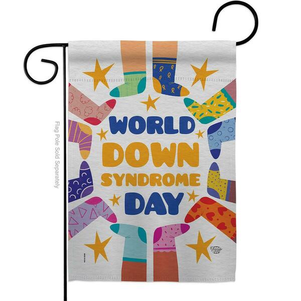 Ornament Collection 13 x 18.5 in. World Down Syndrome Day Garden Flag G190181-BO